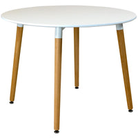 Thumbnail for 100cm Round Dining Table with Solid Beech Wood Legs