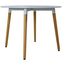 Thumbnail for 100cm Round Dining Table with Solid Beech Wood Legs