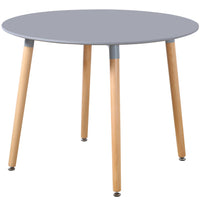 Thumbnail for 100cm Round Dining Table with Solid Beech Wood Legs