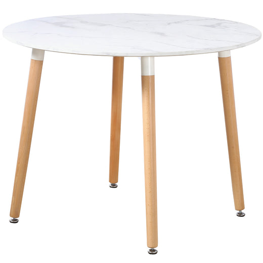 100cm Round Dining Table with Solid Beech Wood Legs