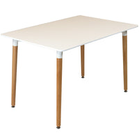 Thumbnail for 120cm Rectangular Dining Table With Solid Beech Wood Legs