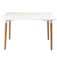 Thumbnail for 120cm Rectangular Dining Table With Solid Beech Wood Legs