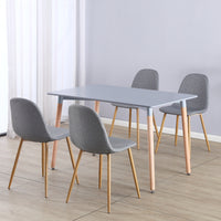 Thumbnail for Rectangular 4 Seat Dining Table and Chair Scandi Round Kitchen Nordic Dinner Set