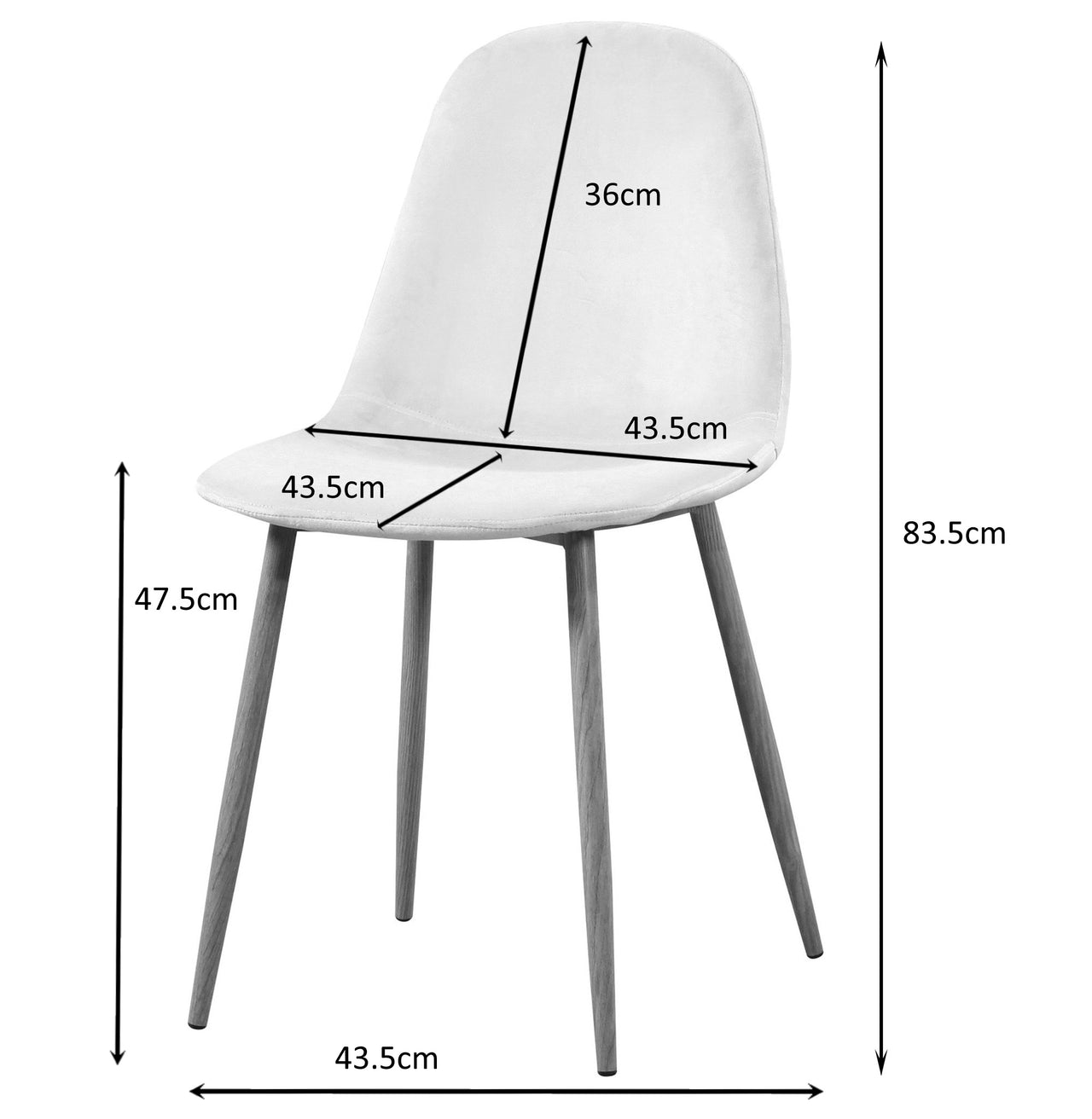 Rectangular 4 Seat Dining Table and Chair Scandi Round Kitchen Nordic Dinner Set