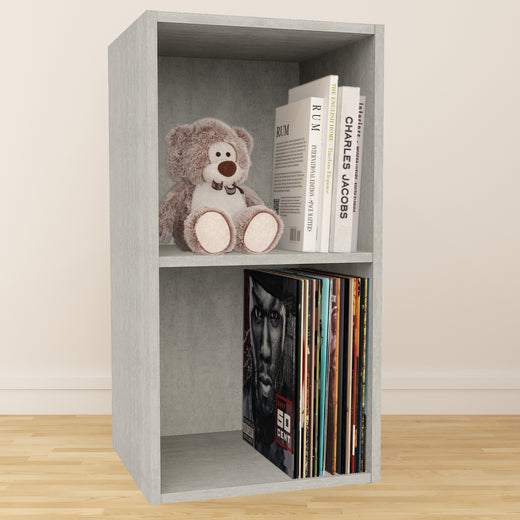 Concrete Effect Vinyl Record LP Cube Storage Box