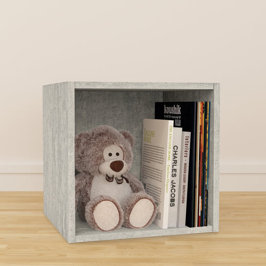 Concrete Effect Vinyl Record LP Cube Storage Box