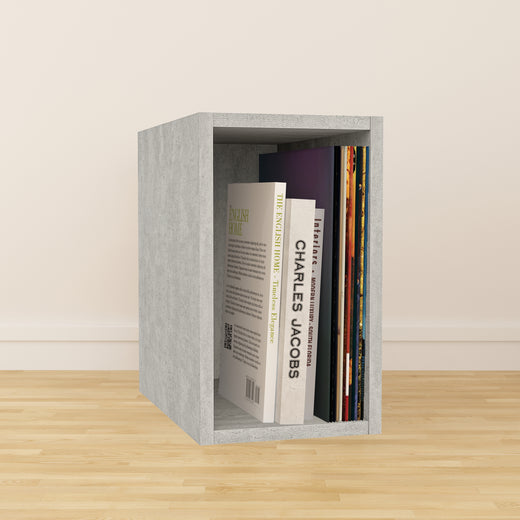 Concrete Effect Vinyl Record LP Cube Storage Box