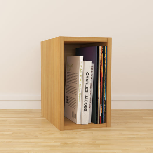 Oak Vinyl Record LP Cube Storage Box