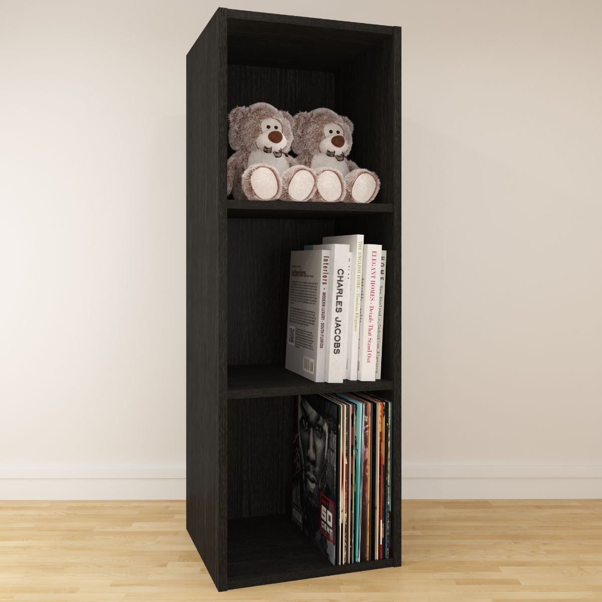 Black Vinyl Record LP Cube Storage Box