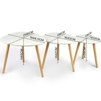 Thumbnail for Set of 3 Scandinavian Style Tables