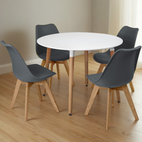 Thumbnail for Circular Dinner Table Set with 4 Dining Chairs