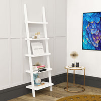 Thumbnail for Ladder Shelf 5 Tier Leaning Storage Bookcase Unit