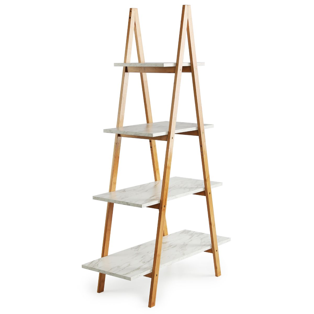 A-Frame Ladder Pyramid Bookcase Bookshelf Unit