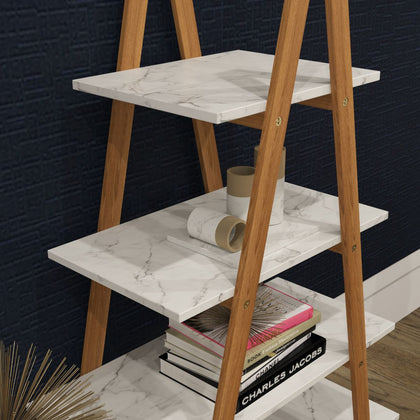 A-Frame Ladder Pyramid Bookcase Bookshelf Unit