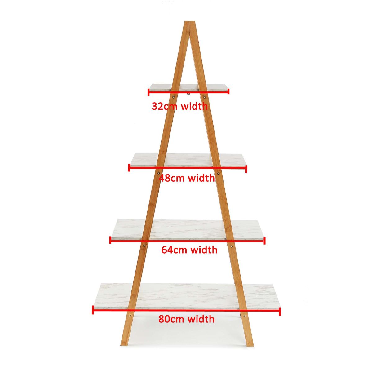 A-Frame Ladder Pyramid Bookcase Bookshelf Unit