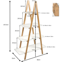 Thumbnail for A-Frame Ladder Pyramid Bookcase Bookshelf Unit