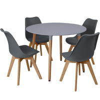 Thumbnail for Circular Dinner Table Set with 4 Dining Chairs