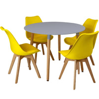 Thumbnail for Circular Dinner Table Set with 4 Dining Chairs