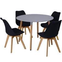 Thumbnail for Circular Dinner Table Set with 4 Dining Chairs