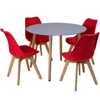 Thumbnail for Circular Dinner Table Set with 4 Dining Chairs