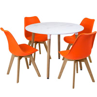 Thumbnail for Circular Dinner Table Set with 4 Dining Chairs