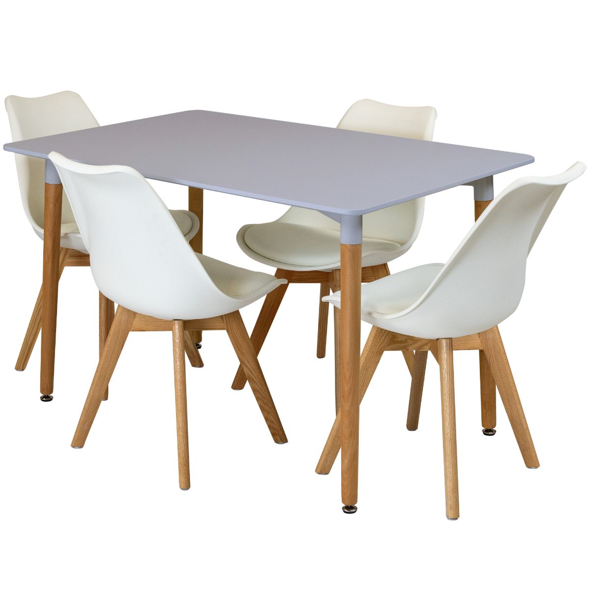 Rectangular Dinner Table Set with 4 Dining Chairs