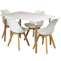 Thumbnail for Rectangular Dinner Table Set with 4 Dining Chairs